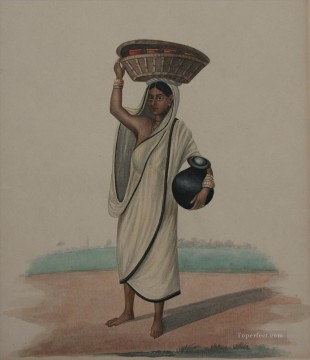人気のインド料理 Painting - ヨーロッパの裕福な家庭のインド人のミルクウーマン